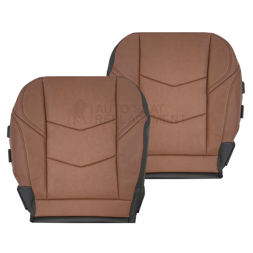 15-20 Cadillac escalade driver bottom brown leather seat cover