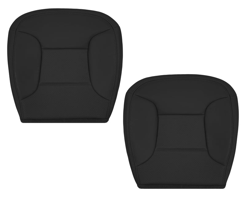 1992 - 1996 Ford Bronco Eddie Bauer Synthetic Leather Driver or Passenger Side Replacement Seat Covers In Black driver passenger cushion