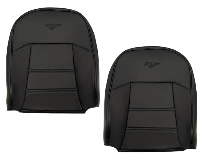 1999-2000-2001-2002-Mustang-gt-v6-black-driver-leather-seat-cover-black-replacement