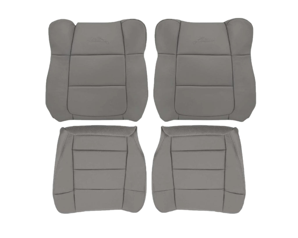 2001-2002-Ford-F150-Lariat-Super-Cab-Leather-or-Vinyl-Seat-Cover-in-Medium-Graphite-Gray