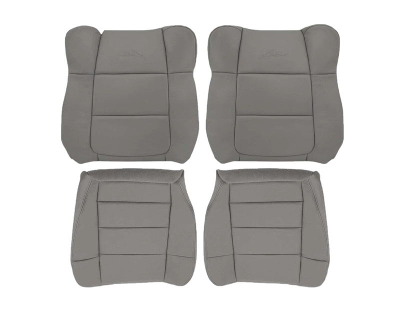 2001-2002-Ford-F150-Lariat-Super-Cab-Leather-or-Vinyl-Seat-Cover-in-Medium-Graphite-Gray