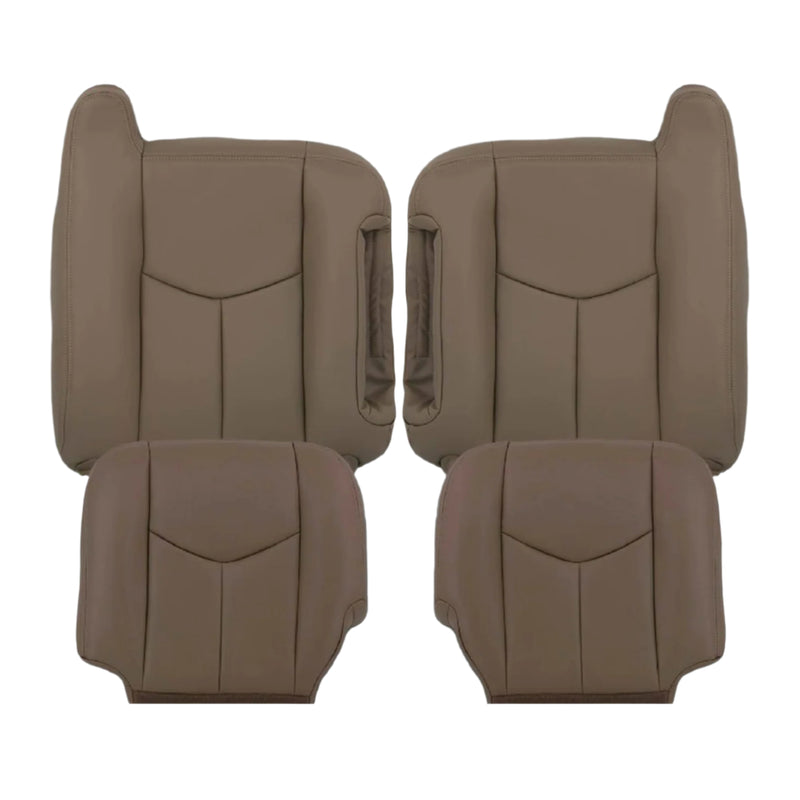 2003-2007 Chevy Silverado/Avalanche Seat Cover in Tan: Choose Leather or Vinyl - Auto Seat Replacement