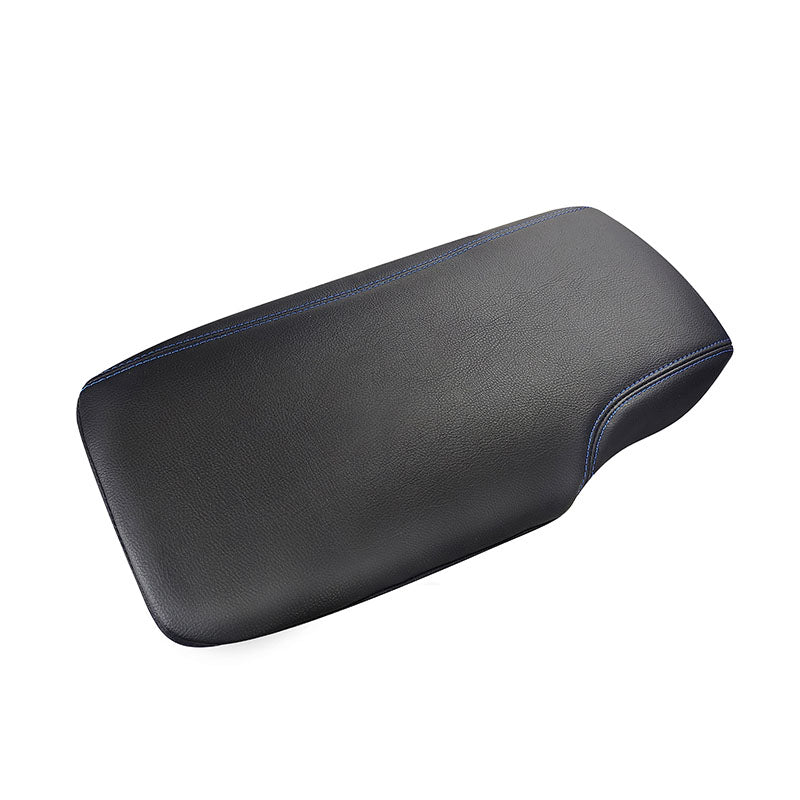 Slip over on console cover for chevy corvette c6 genuine leather blue stitching 2005 2006 2007 2008 2009 2010 2011 2012 2013