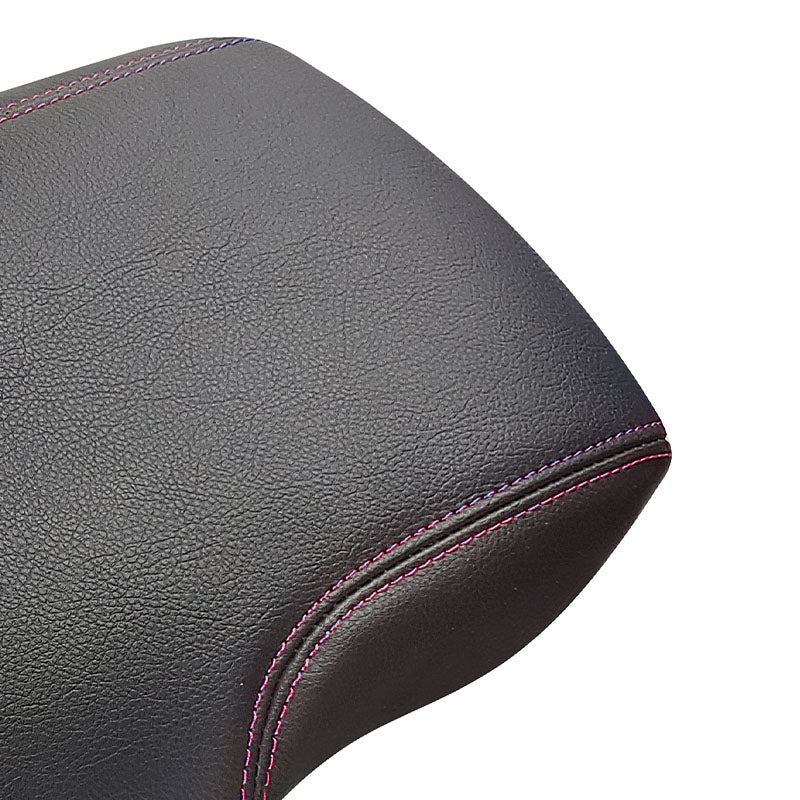 Slip over on console cover for chevy corvette c6 genuine leather red stitching 2005 2006 2007 2008 2009 2010 2011 2012 2013