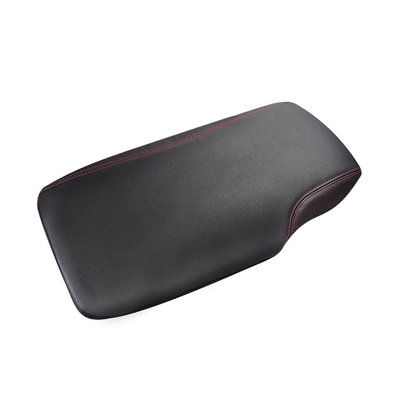 Slip over on console cover for chevy corvette c6 genuine leather red stitching 2005 2006 2007 2008 2009 2010 2011 2012 2013