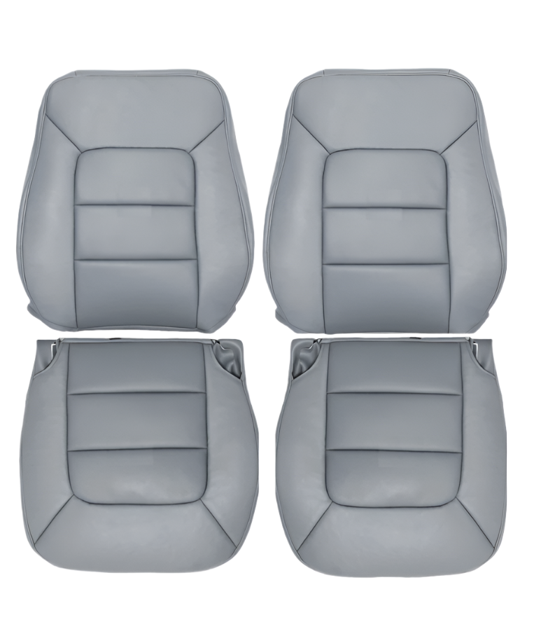 2005 2006 Ford Expedition Limited Gray PERFORATED Gray Leather OR Vinyl Front Seat Covers : Choose Leather OR Vinyl - Auto Seat Replacement