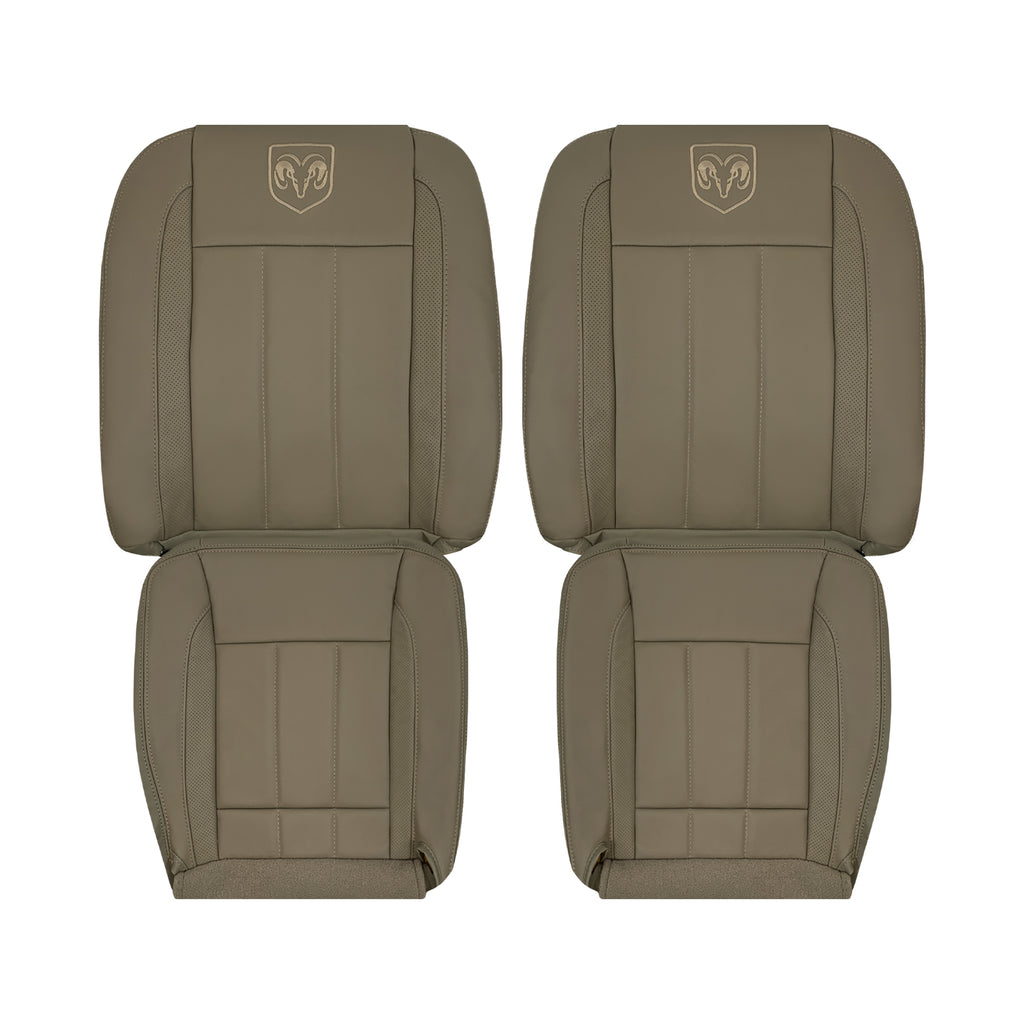 2006 - 2009 Dodge Ram Laramie 2500 Replacement Seat Covers Med Khaki Tan Leather