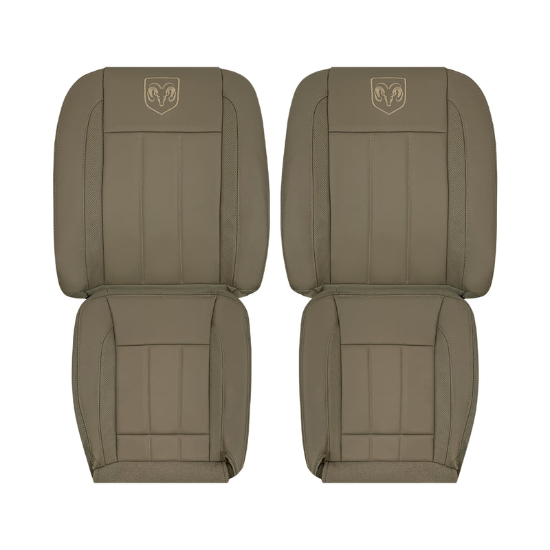 2006 - 2009 Dodge Ram Laramie 2500 Replacement Seat Covers Med Khaki Tan Leather
