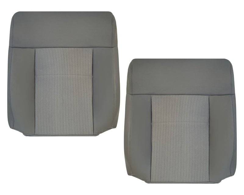 2007 2008 Ford F150 XLT Replacement Seat Cover in Flint Gray Cloth Driver Passenger Side Top Back