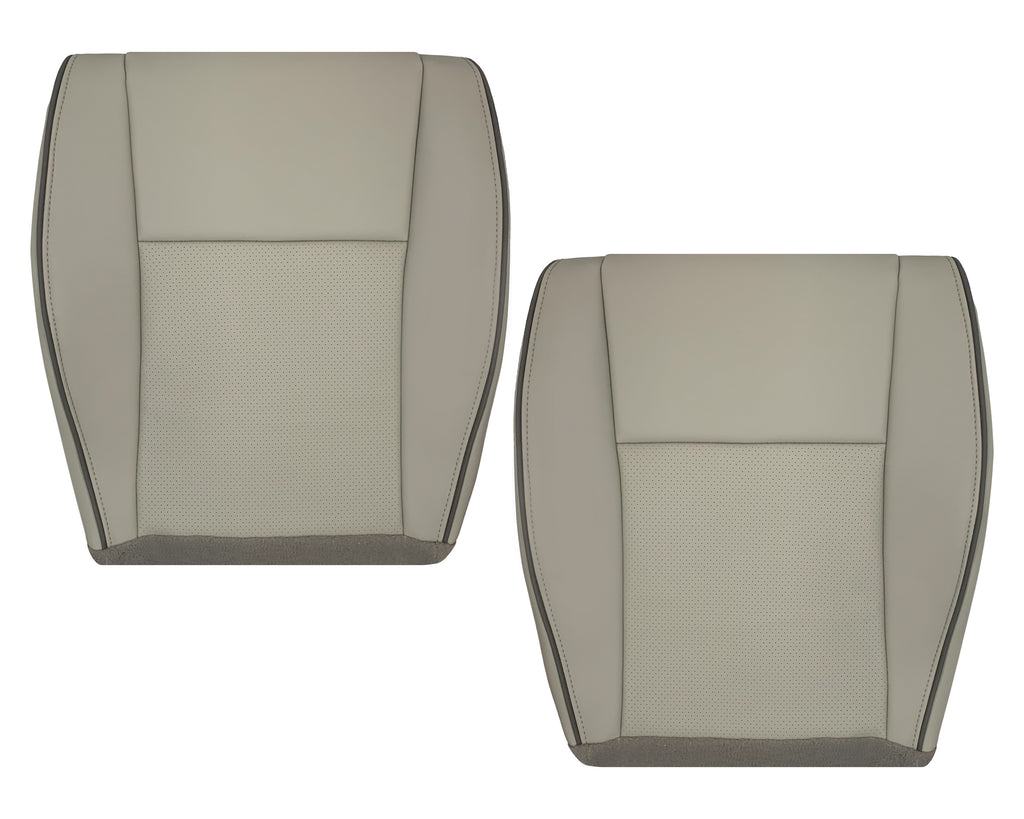 2008-2010 Jeep Grand Cherokee Overland Replacement Driver or Passenger Side Bottom Seat Cover: Perforated, Light Graystone