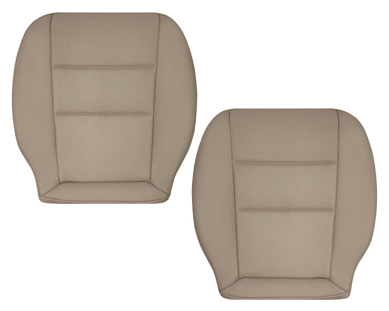 2008 - 2012 Mercedes Benz GLK250, GLK-350 Driver OR Passenger Bottom Replacement Leather Seat Cover: Perforated Tan