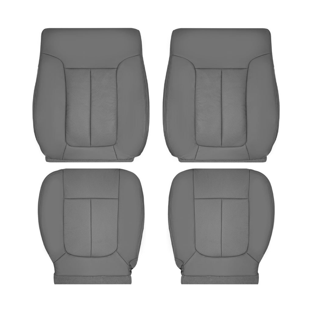 2009 - 2014 Ford F150 Lariat Crew Cab Perforated Replacement Seat Cover Steel Gray