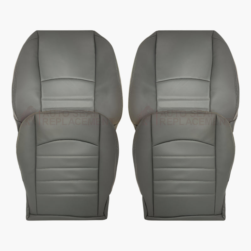 2013 2014 2015 2016 2017 2018 2019 Dodge ram diesel gray vinyl seat cover work truck single cab 1500 250 3500 driver bottom passenger bottom driver top passenger top seat cover