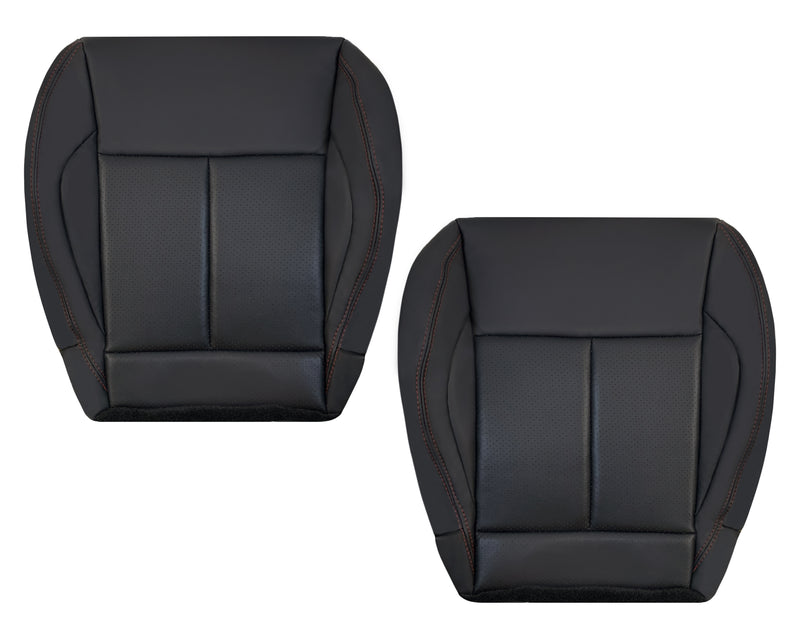 2013 - 2017 Nissan Juke Replacement Bottom Seat Cover: Black W/ Red Stitching