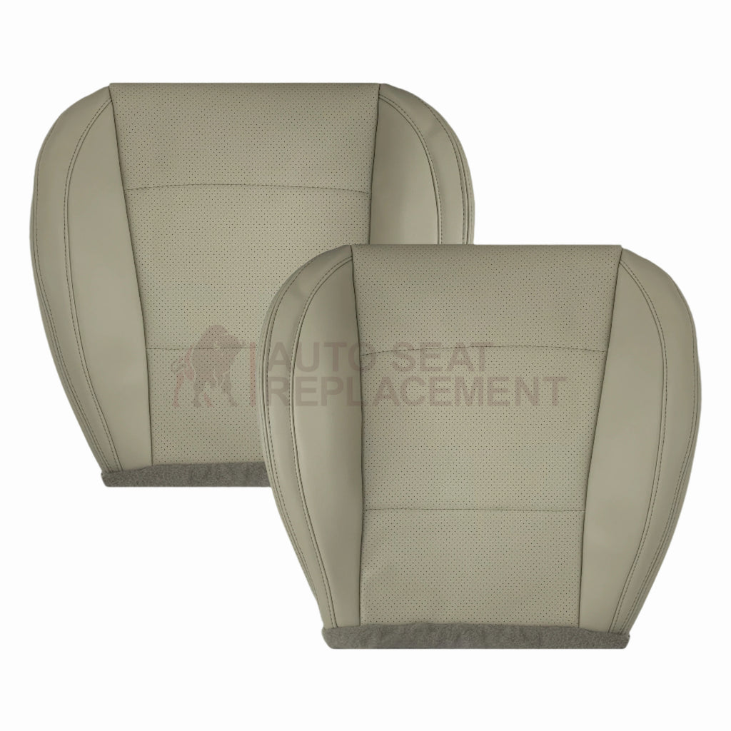 2015-2017-Subaru-Outback-Legacy Driver-Passenger-Side-Bottom-Replacement-Tan-Perforated-Synthetic-Leather-Seat-Covers