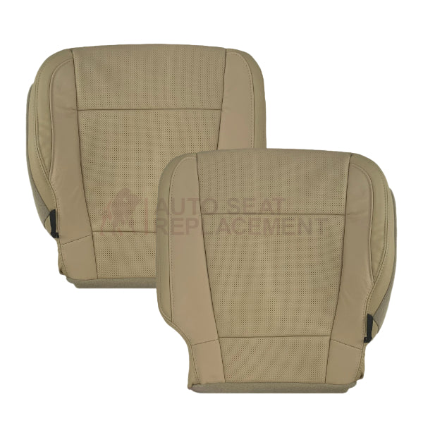 2015-2017 Ford F-150 Lariat Light Cashmere Tan Replacement Seat Covers in Genuine Leather or Synthetic Leather - Auto Seat Replacement