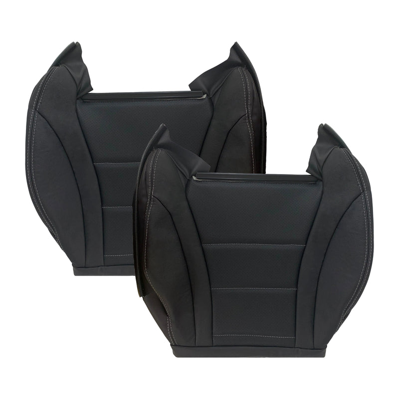 2016 - 2022 Mercedes Benz GLC Class C250, C300, C350 Driver OR Passenger Bottom Leather Seat Cover in Perforated Black - Auto Seat Replacement