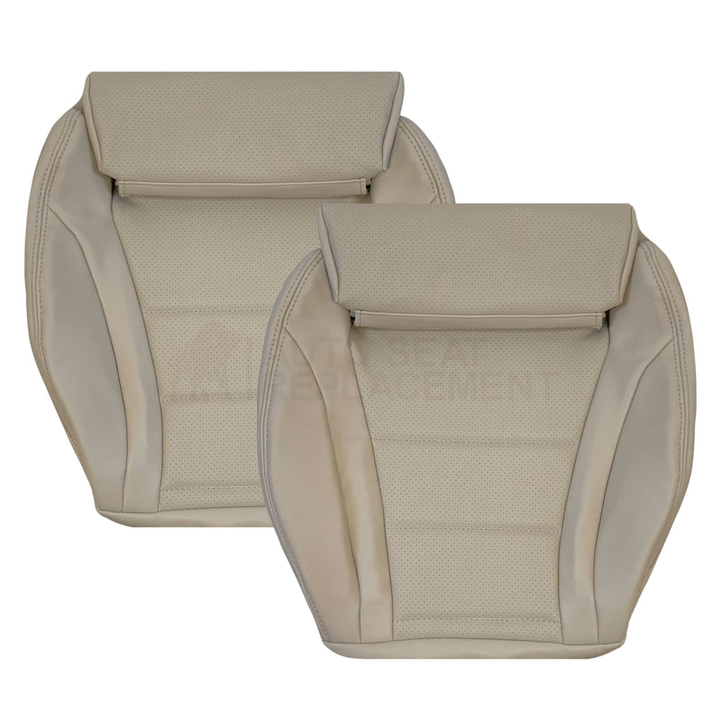 2016 - 2022 Mercedes Benz GLC Class C250, C300,C350 Driver OR Passenger Bottom Synthetic Leather Seat Cover in Light Tan - Auto Seat Replacement
