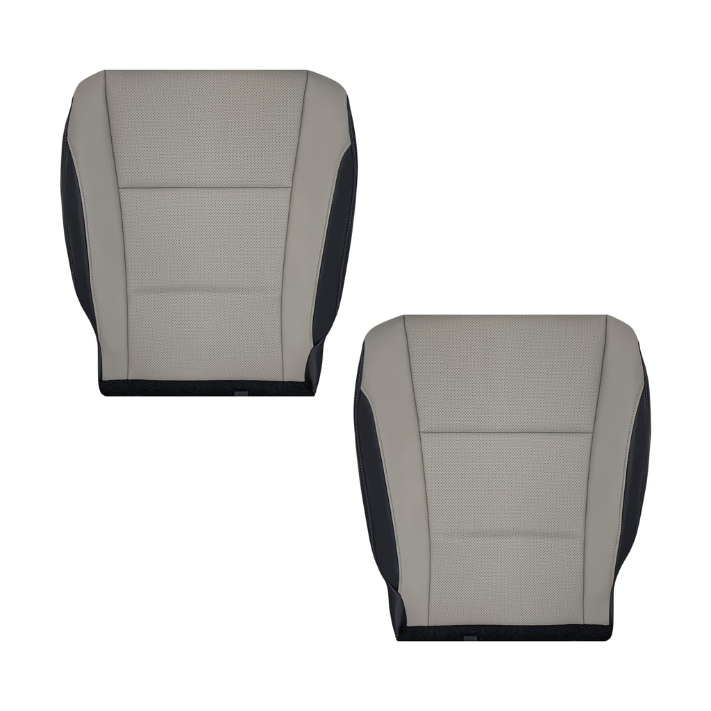 2016-2022 Lexus RX350 RX450h Replacement Perforated Synthetic Leather Seat Cover: 2-Tone Gray & Black