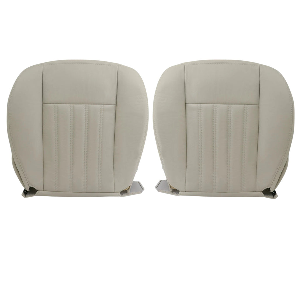 2003 2004 Lincoln Aviator PERFORATED Seat Covers in Light Parchment Tan OR Light Gray: Choose Genuine Leather or Vinyl - Auto Seat Replacement