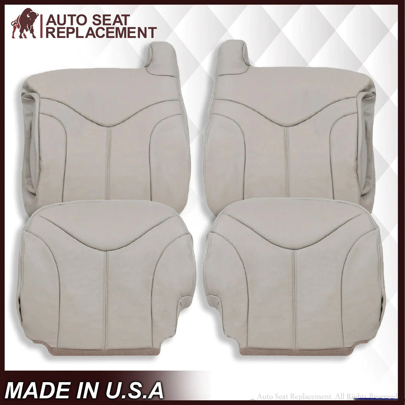 2000-2002 GMC Yukon XL 2nd Row Captain Seat 50/50 Seat Cover in Shale Tan: Choose From Variation