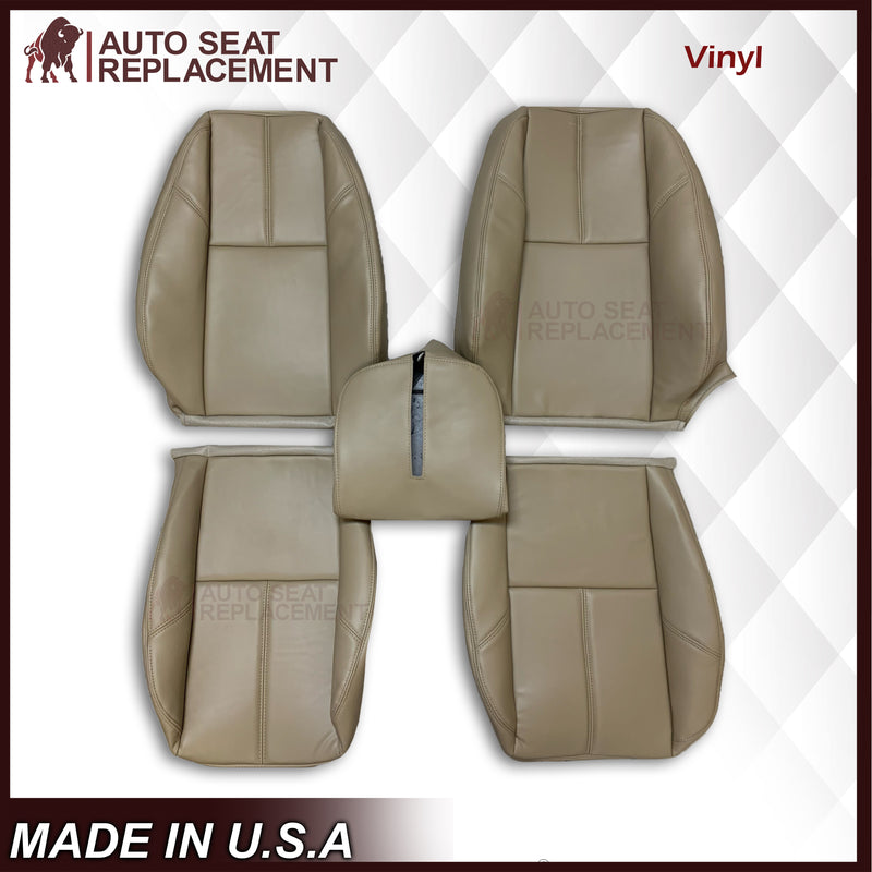 2007-2014 Chevy Silverado Front, Second and Third Row Seat Covers In Tan: Choose From Variation - Auto Seat Replacement