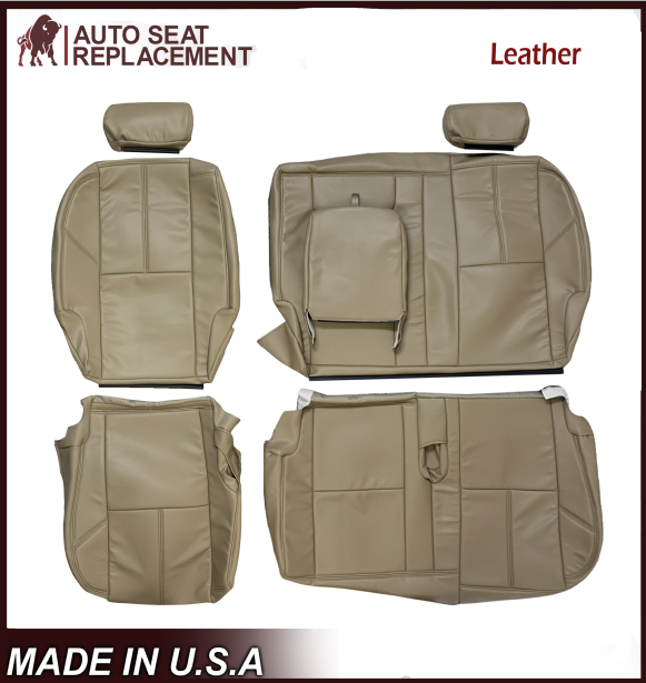 2007-2014 Chevy Silverado Front, Second and Third Row Seat Covers In Tan: Choose From Variation - Auto Seat Replacement