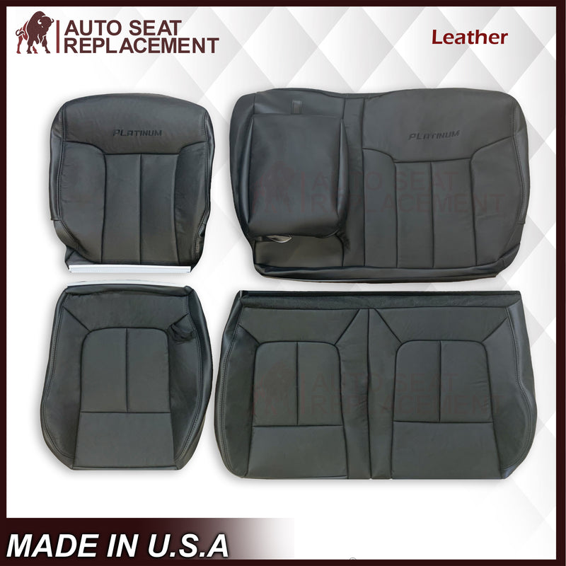 2009 - 2014 Ford F150 PLATINUM EDITION (2nd) Second Row Perforated Leather or Vinyl Seat Covers - Auto Seat Replacement