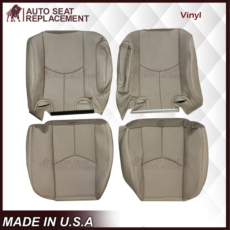 2003 - 2007 Chevy Tahoe Suburban & GMC Yukon Second Row 50/50 Captain Chairs Seat Cover In Light Tan (Shale)  - Choose from variant - Auto Seat Replacement