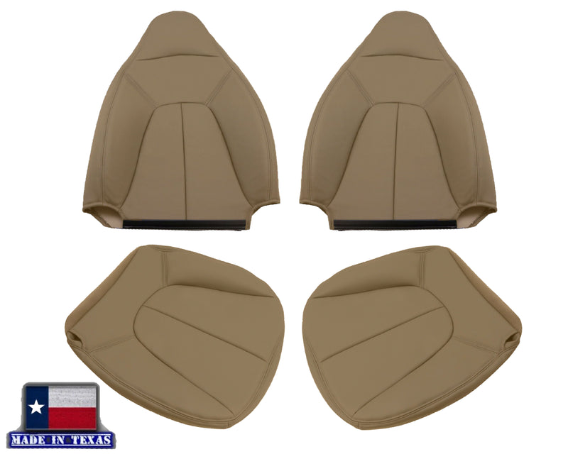 1997 1998 1999 2001 2002 Ford Expedition XLT Eddie Bauer LEATHER Seat Cover Tan - Auto Seat Replacement