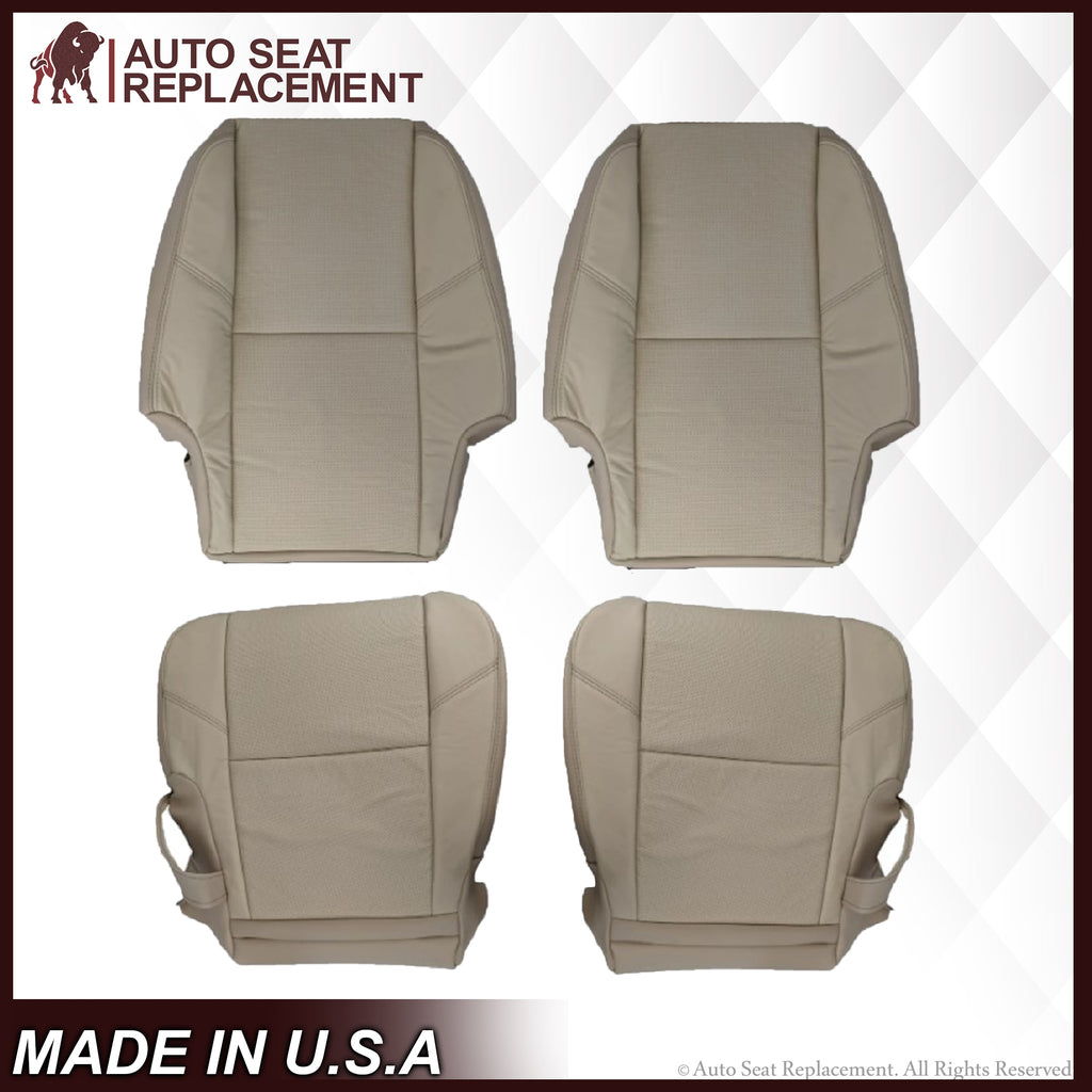 2009 - 2014 Cadillac Escalade Second Row Seat Cover in Light Cashmere Tan (PERFORATED) - Auto Seat Replacement