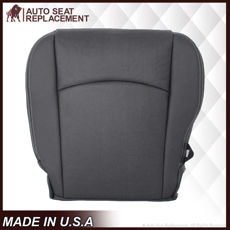 2009 2010 2011 2012 Dodge Ram 1500 2500 3500 Laramie Bottom Or Top Replacement Seat Cover in Dark Slate (Dark Gray) With Perforated Inserts - Auto Seat Replacement