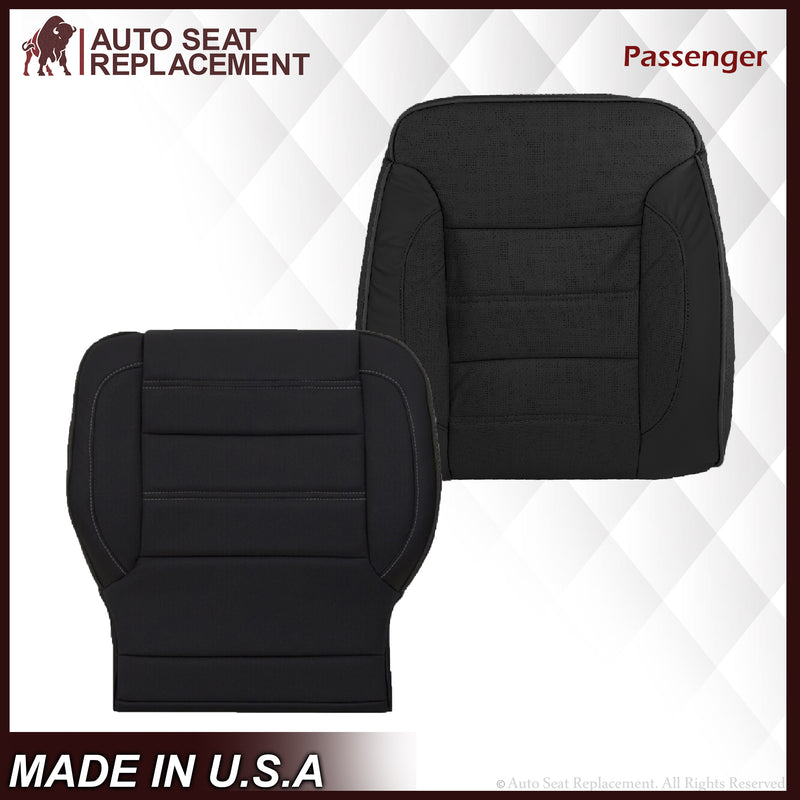 2014 2015 2016 2017 2018 2019 GMC Sierra Denali Perforated Leather Seat Cover Replacement in Black (Perforated Jet Black) - Auto Seat Replacement