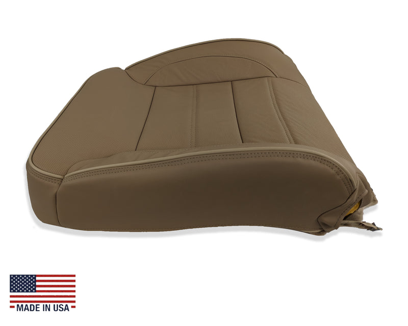 2014 2015 2016 2017 2018 2019 GMC Sierra Denali Perforated Leather Seat Cover Replacement in Dune Tan - Auto Seat Replacement
