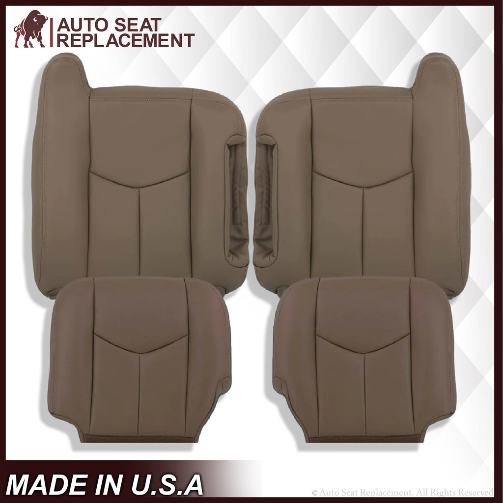 2003-2007 Chevy Silverado/Avalanche Seat Cover in Tan: Choose Leather or Vinyl - Auto Seat Replacement