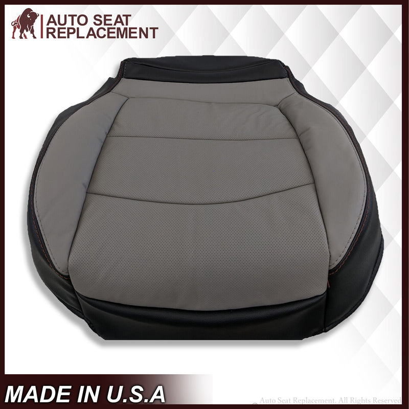 2018 2019 2020 GMC Sierra All Terrain Driver Bottom Leather Seat Cover in Gray - Auto Seat Replacement