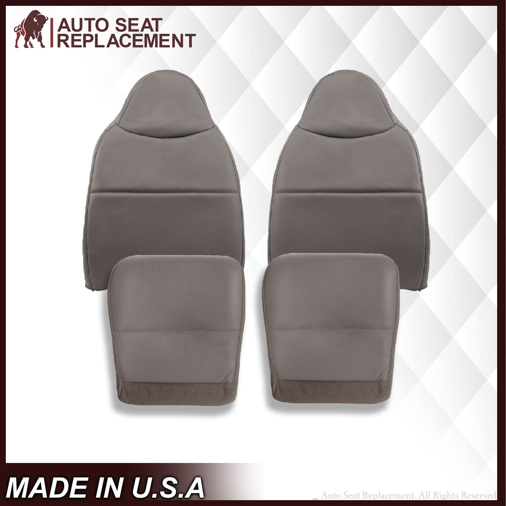 2008 2009 2010 Ford F250 F350 Super Duty XL Work Truck Bottom Seat Covers in Medium Stone Gray - Auto Seat Replacement
