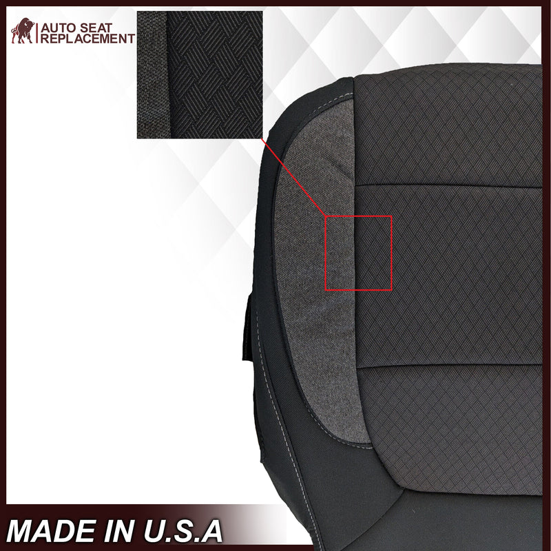 2019-2021 Chevy Silverado & GMC Sierra Replacement Cloth Seat Cover Black - Auto Seat Replacement