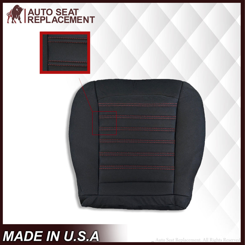 2013-2016 Ford Fusion Bottom Replacement Seat Cover in Black Cloth - Auto Seat Replacement