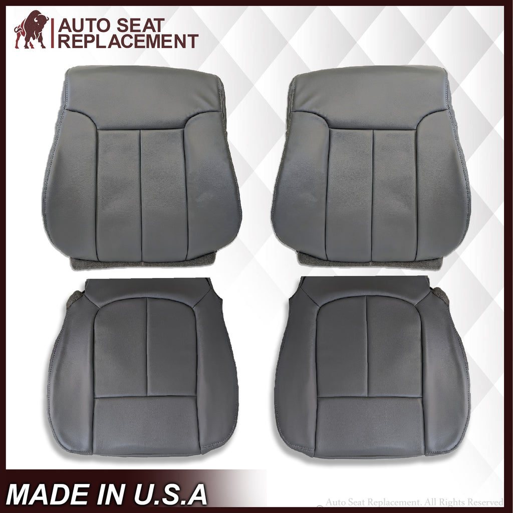 2009 - 2014 Ford F150 Lariat Crew Cab Replacement Seat Cover Steel Gray Vinyl - Auto Seat Replacement
