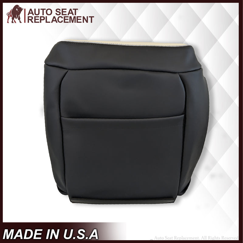 1995-1999 Chevy Tahoe Suburban Silverado Seat Cover in White and Black Choose: Leather or Vinyl - Auto Seat Replacement