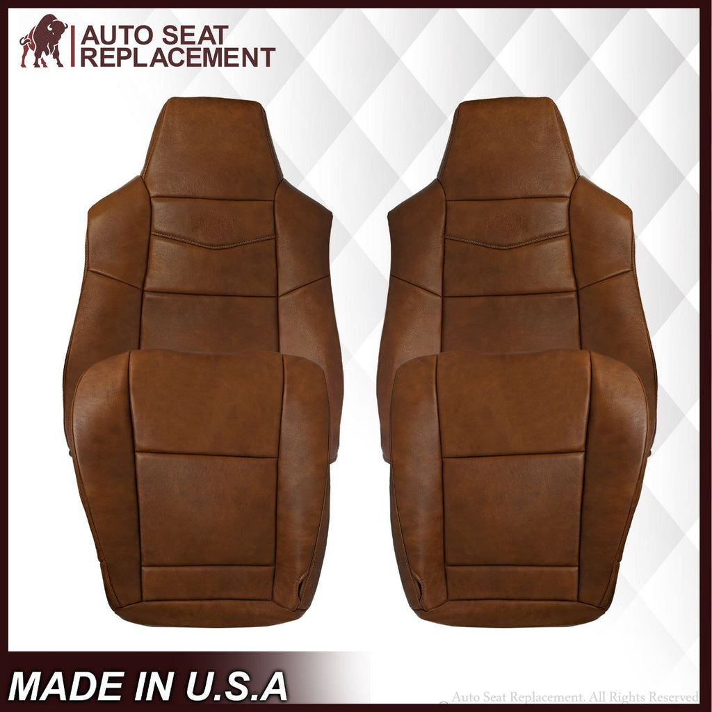 2002-2007 Ford F250 F350 King Ranch Replacement Genuine Leather OR Vinyl Front Seat Covers - Auto Seat Replacement