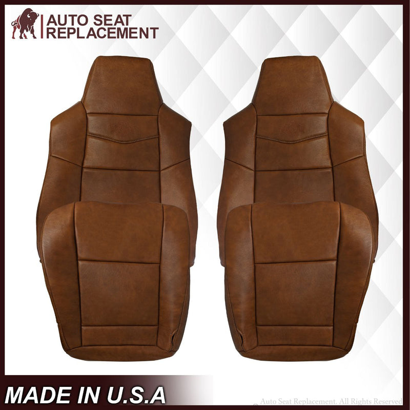 2002-2007 Ford F250 F350 King Ranch Replacement Genuine Leather OR Vinyl Front Seat Covers - Auto Seat Replacement