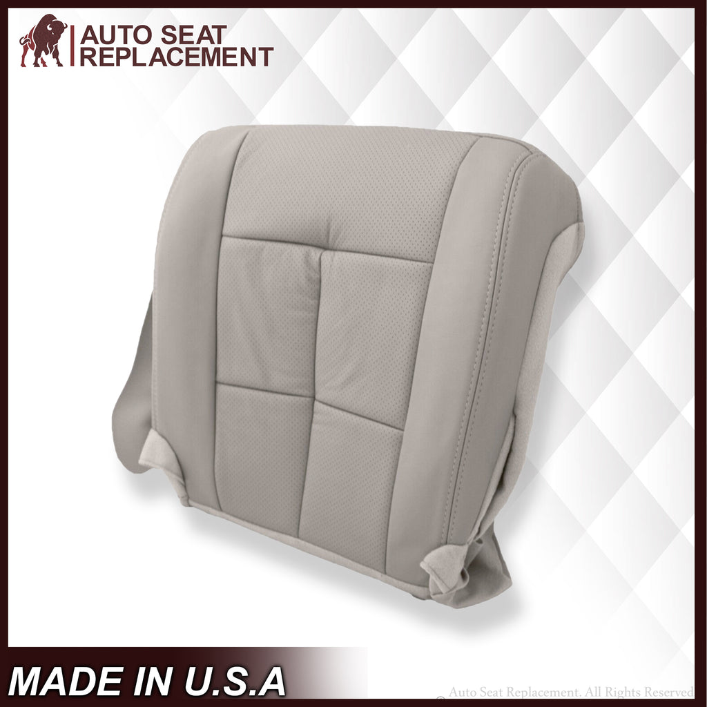 2007 2008 2009 2010 2011 2012 2013 2014 Lincoln Navigator Bottom Seat Cover in Medium Light Stone Gray Leather or Vinyl - Auto Seat Replacement