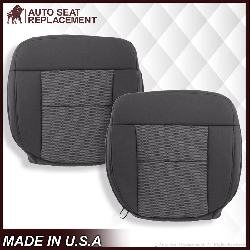 2004 2005 2006 Ford F150 XLT Bottom Seat Cover in Black & Gray Cloth - Auto Seat Replacement