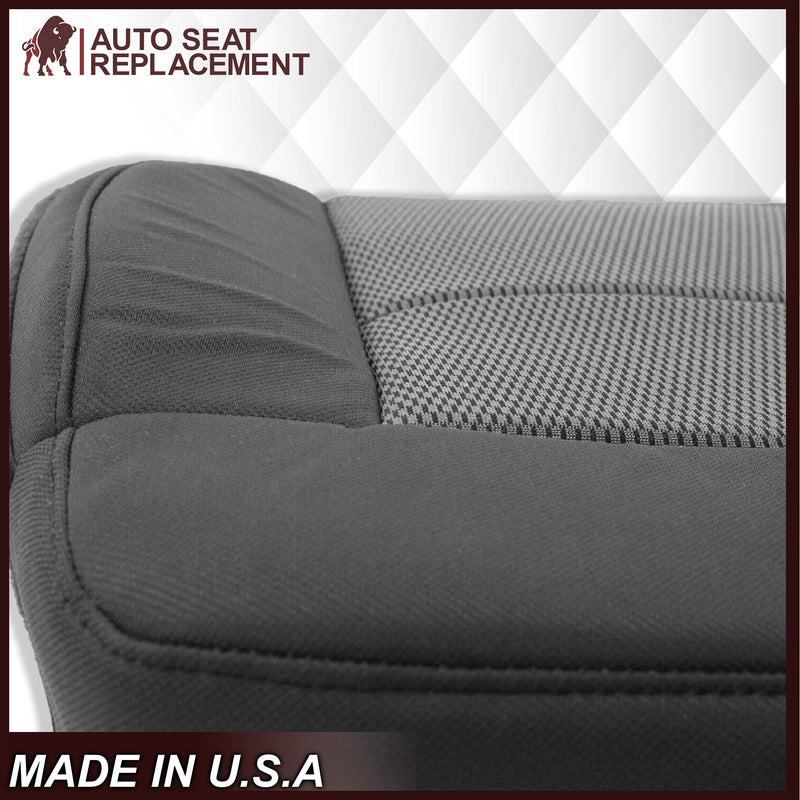 2004 2005 2006 Ford F150 XLT Bottom Seat Cover in Black & Gray Cloth - Auto Seat Replacement