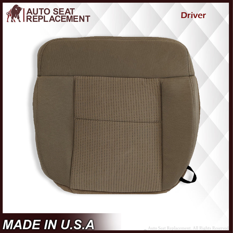 2007 2008 Ford F150 XLT Bottom Seat Cover in Pebble Tan Cloth - Auto Seat Replacement