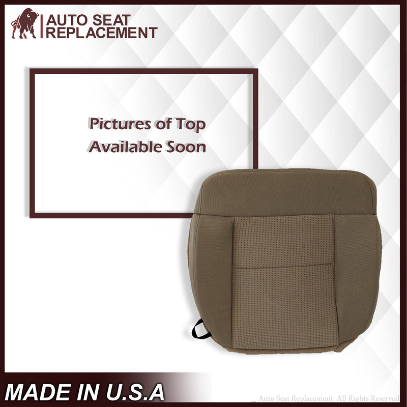 2007 2008 Ford F150 XLT Bottom Seat Cover in Pebble Tan Cloth - Auto Seat Replacement