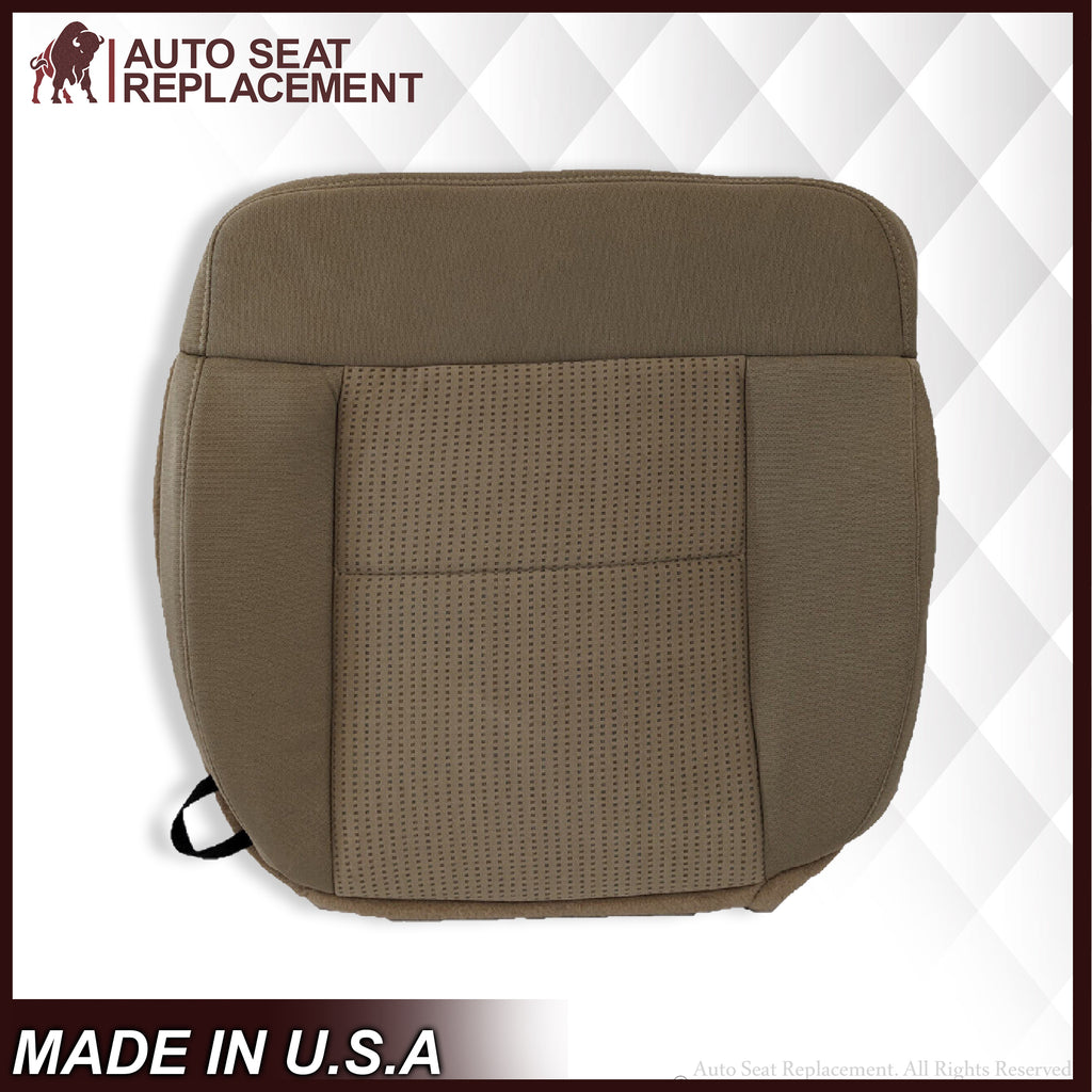 2007 2008 Ford F150 XLT Bottom Seat Cover in Pebble Tan Cloth - Auto Seat Replacement