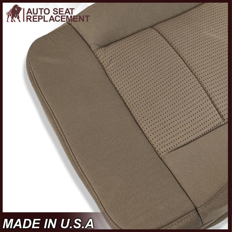 2007 2008 Ford F150 XLT Bottom Seat Cover in Pebble Tan Cloth - Auto Seat Replacement